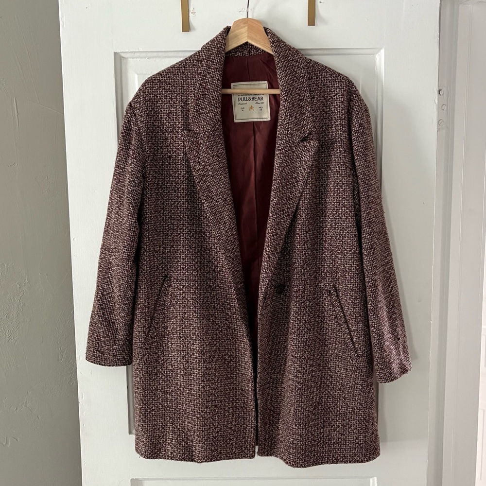 Pull&Bear Brown Blazer Coat Size M